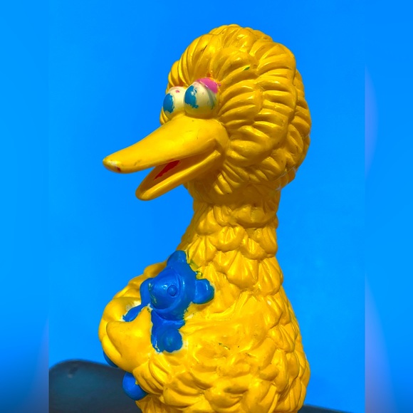 SESAME STREET 1990’s BIG BIRD JIM HENSON MUPPET HARD PLASTIC FIGURE HAND PAINTED - Picture 5 of 15